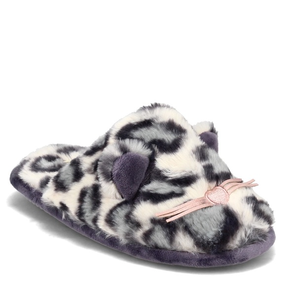 DEARFOAMS - Women's Cat Nap Scuff Slipper with Sleep Mask - Grey - Picture 3 of 13